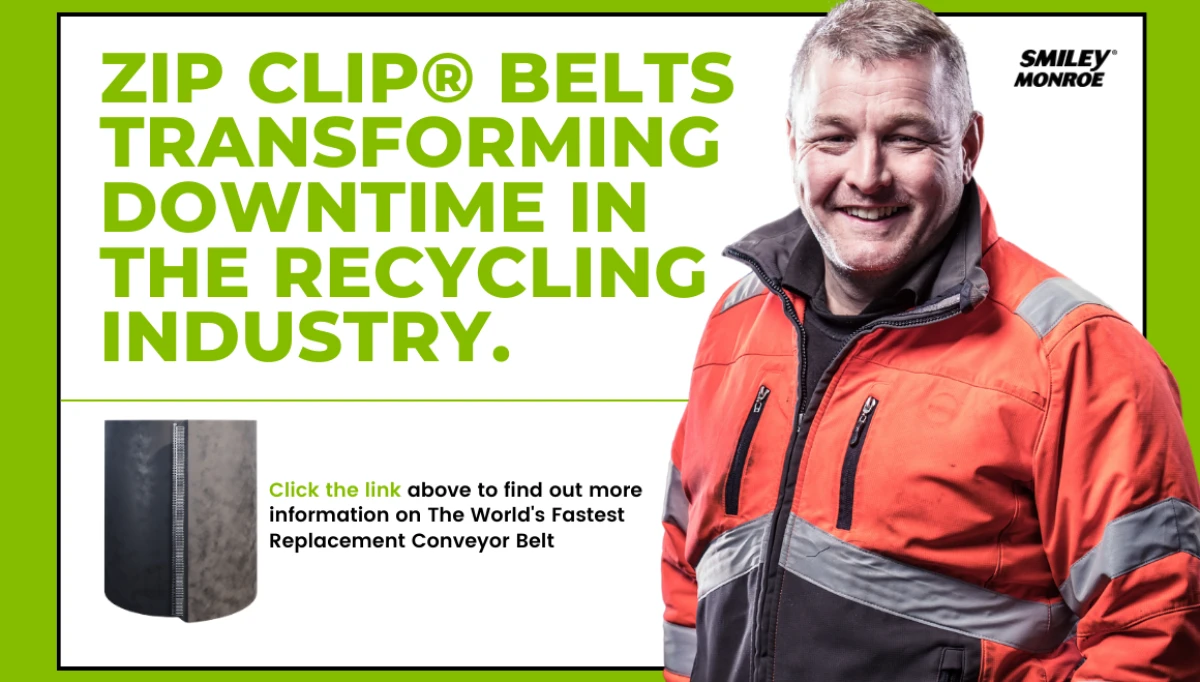 Smiley Monroe's ZIP CLIP® Belts are transforming downtime in the recycling industry